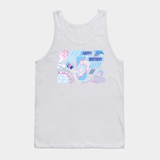 Happy birthday 5 years old, text design Tank Top